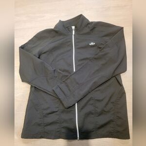 Women's Old Navy Black Full Zip Wind Breaker Sz Large